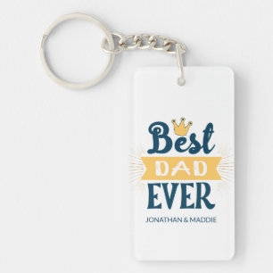 Best Dad Ever Cute Modern Simple Father's Day Key Ring