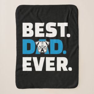 Best Dad Ever Dog Lover Gift Sherpa Blanket