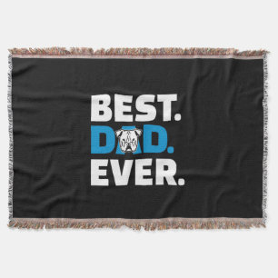 Best Dad Ever Dog Lover Gift Throw Blanket