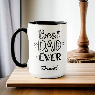 Best Dad Ever Doodle Personalised Father's Day Mug