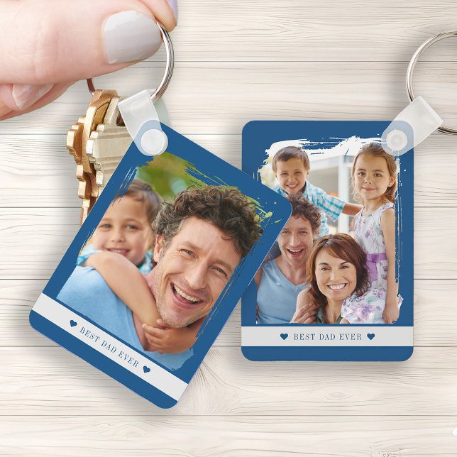 Best dad ever double sided two photo key ring (Creator Uploaded)