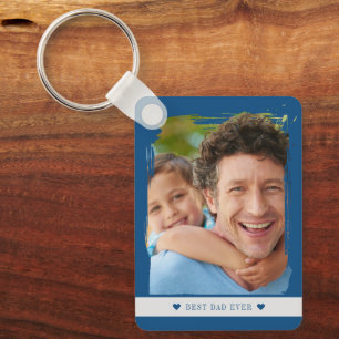 Best dad ever double sided two photo key ring