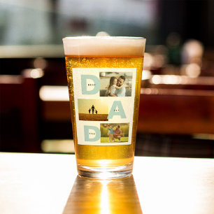Best Dad Ever Est Father's Day Dad Customise Image Glass