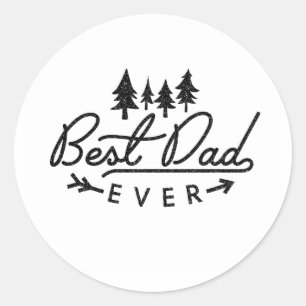 Best dad ever ever gift classic round sticker
