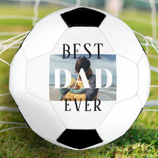 Best Dad Ever Family  Kids Father Photo Football (Creator Uploaded)