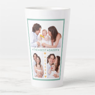 Best Dad Ever Family Photo Collage Father's Day Latte Mug