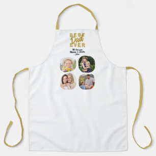 Best Dad Ever Father 4 Family Photos Apron