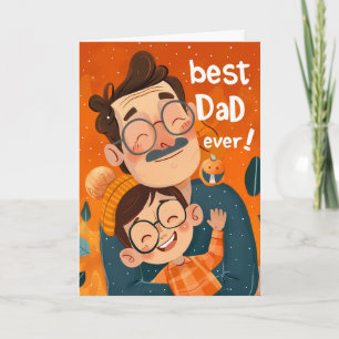Best Dad Ever Father and Son Card