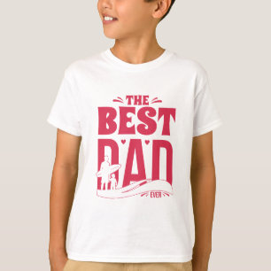 Best Dad Ever – Father & Child Surfing Silhouette T-Shirt