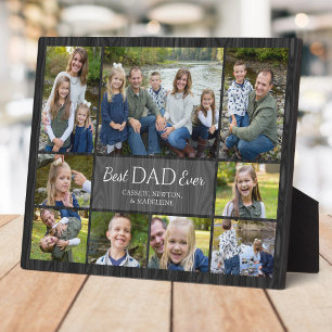 Best Dad Ever Father Children Photo Collage Plaque