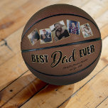 Best Dad Ever Father Keepsake Basketball<br><div class="desc">Show Dad how much he means this Father's Day with our modern keepsake basketball gift. Customised with your family photographs and children's names, adorned with the uplifting message 'Best Dad Ever' in stunning black and gold font. Truly a remarkable representation of both your love and family unity. Make this Father's...</div>