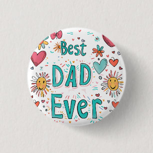Best Dad Ever Father Of The Year 3 Cm Round Badge