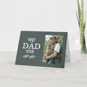 Best Dad Ever Father Photo Folded Holiday Card