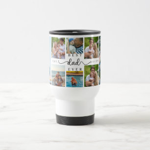 Best Dad Ever Father’s Day 8 Photo Collage Travel Mug