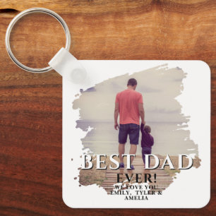Best Dad Ever Father`s Day Full Photo Key Ring