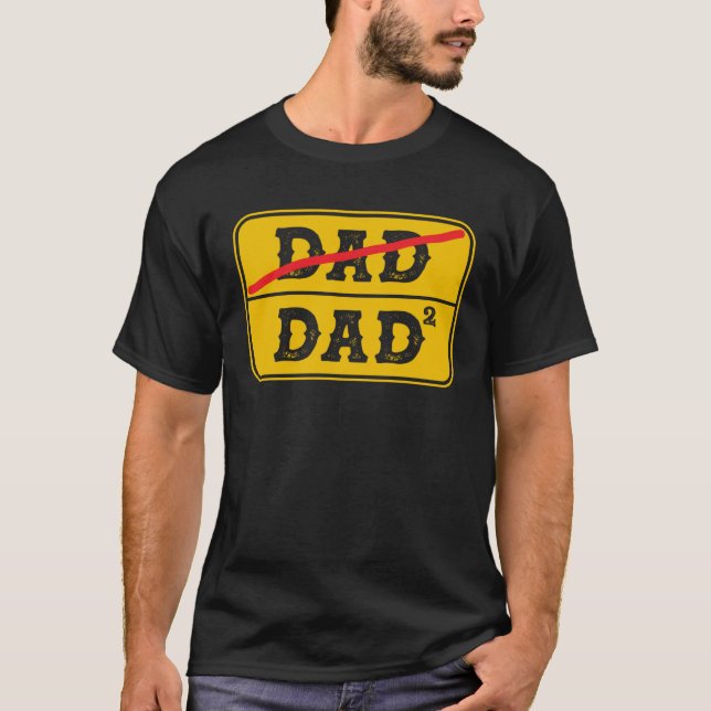 Best Dad Ever Father With 2 Kids Husband Two Time  T-Shirt (Front)