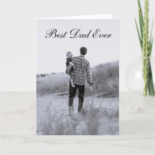Best Dad Ever Father'a day Dad Daddy Photo Thank You Card