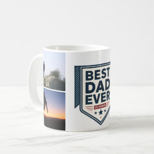 Best Dad Ever Fatherhood Photo Collage Design Coffee Mug