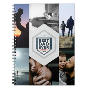 Best Dad Ever Fatherhood Typography Design Notebook