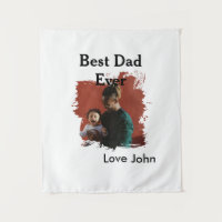 Best dad ever father's dad gift photo name simple 