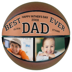 Best Dad Ever Father's Day 2 Photo Personalized Basketball