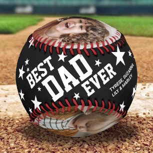 Best Dad Ever Father's Day 4 Photo Baseball