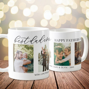 Best Dad Ever Fathers Day 4 Photo Collage Coffee Mug