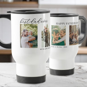 Best Dad Ever Fathers Day 4 Photo Collage Travel Mug