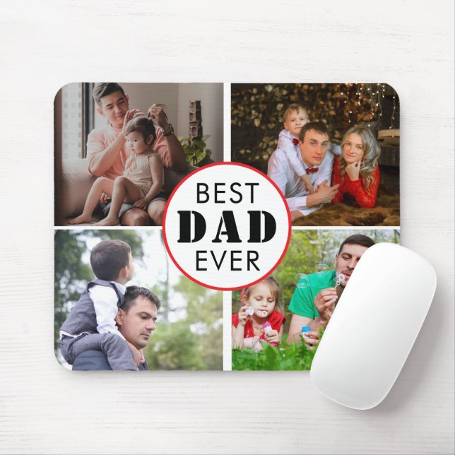 Best dad ever Father's Day 4 Photo  Mouse Mat (With Mouse)