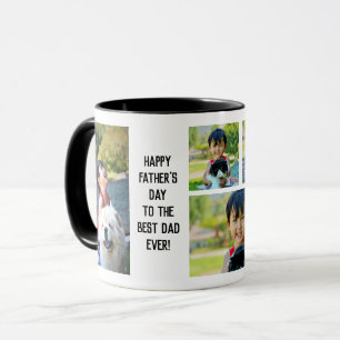Best Dad Ever Fathers Day 5 Photo Collage Mug
