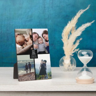 Best Dad Ever Fathers Day 5x7 4 Photo Collage Plaque