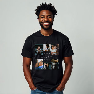 Best Dad Ever   Father's Day 6 Photo Collage Tri-Blend Shirt