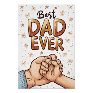 Best Dad Ever - Father's Day Bond Art Poster
