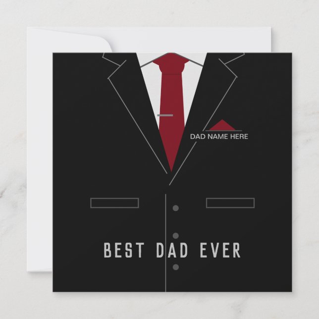 Best DAD Ever Father's day Card - Personalized (Front)