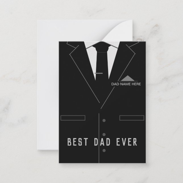 Best DAD Ever Father's Day Card - Your Name / Text (Front)