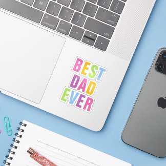 Best Dad Ever Father's Day Colorful Typography