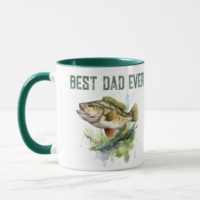 Best Dad Ever Fathers Day Fish  Mug (Left)