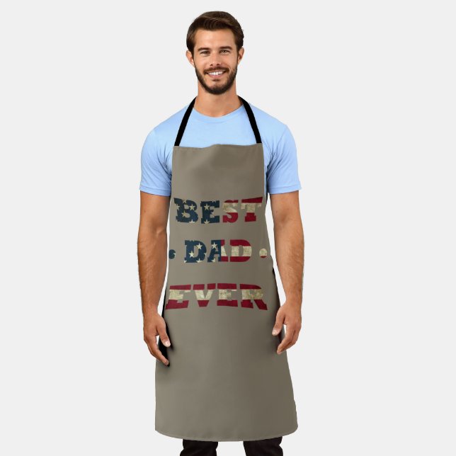 Best dad ever Fathers day gift Apron (Worn)