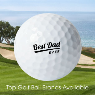 Best Dad Ever Father's Day Gift Black Golf Balls