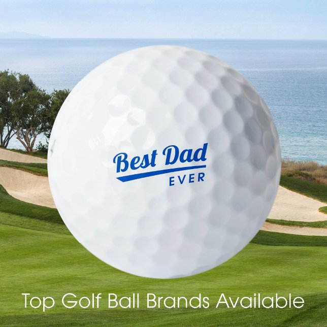 Best Dad Ever Father's Day Gift Blue Golf Balls (Creator Uploaded)