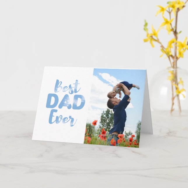 Best Dad Ever Fathers day gift card for dad  (Yellow Flower)
