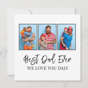 Best Dad Ever Father's day Gift Kids Photo Collage Holiday Card
