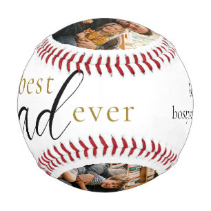 Best Dad Ever Fathers Day Gift Photo  Baseball
