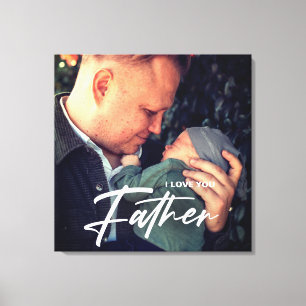 Best Dad Ever Father's Day gift    Thank You Photo Canvas Print