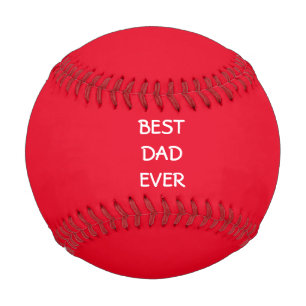 Best Dad Ever Father's Day Gifts Red White Custom Baseball