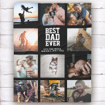 BEST DAD EVER Father's Day Instagram Photo Collage Fleece Blanket<br><div class="desc">This modern Father's Day photo collage blanket is both masculine and cosy: BEST DAD EVER in bold typography with your own personalised message below alongside 11 of your favourite family moments. Great keepsake gift for your awesome husband or dad.</div>