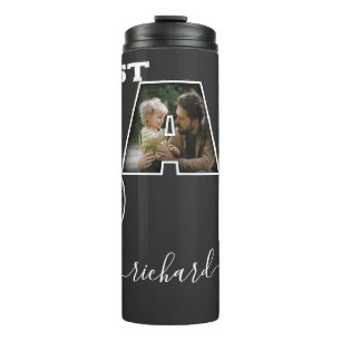 Best Dad Ever Father's Day Name Gift 3 Photo Thermal Tumbler
