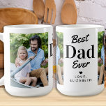 Best DAD Ever Father's Day Personalised 2 Photo Coffee Mug<br><div class="desc">Surprise your dad this fathers day with a personalised photo coffee mug. "Best DAD Ever ." Personalise this dad mug with favourite photos, message and name.. Visit our collection for the best dad father's day gifts and personalised dad gifts. COPYRIGHT © 2020 Judy Burrows, Black Dog Art - All Rights...</div>