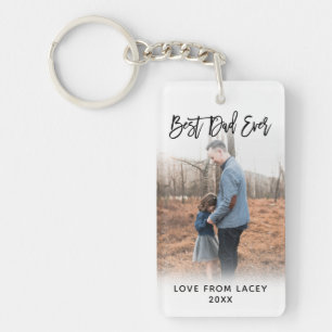Best Dad Ever Father's Day Personalised  Photo Key Ring