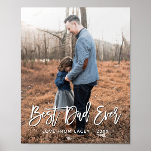 Best Dad Ever Father's Day Personalised Photo Post Poster